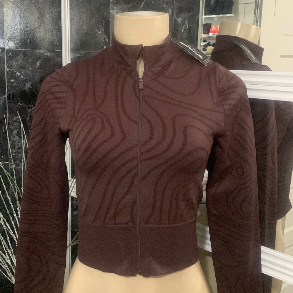 PRETTYLITTLETHING Brown Cropped Jacket